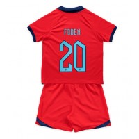Camiseta Inglaterra Phil Foden #20 Visitante Equipación para niños Mundial 2022 manga corta (+ pantalones cortos)